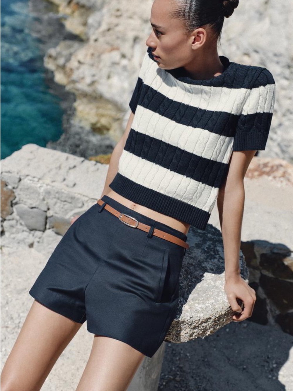 Zara Navy Blue  Women’s Shorts L